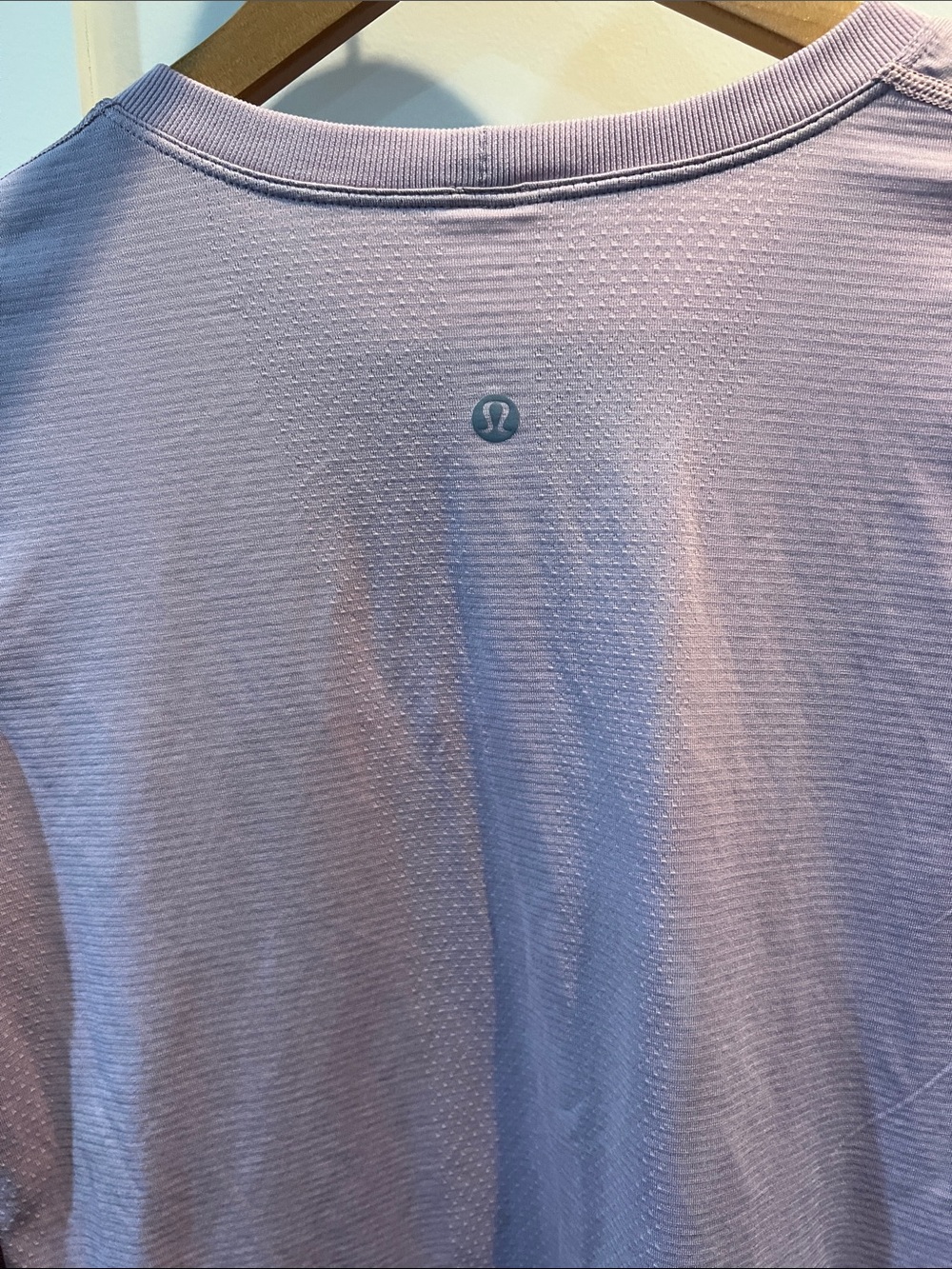Light Mauve Lululemon Long Sleeve Ribbed Tee - Picture 3 of 3